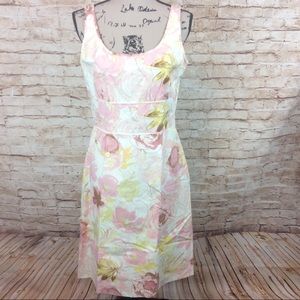 Ann Taylor Floral Watercolor Sleeveless Dress 8